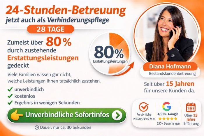 24h Häusliche Ersatzpflege als Verhinderungspflege